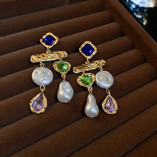Asymmetric Pearl Earrings