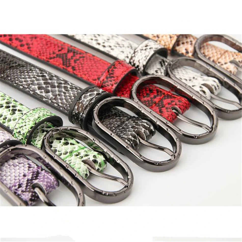 Snake Skin Thin Belt