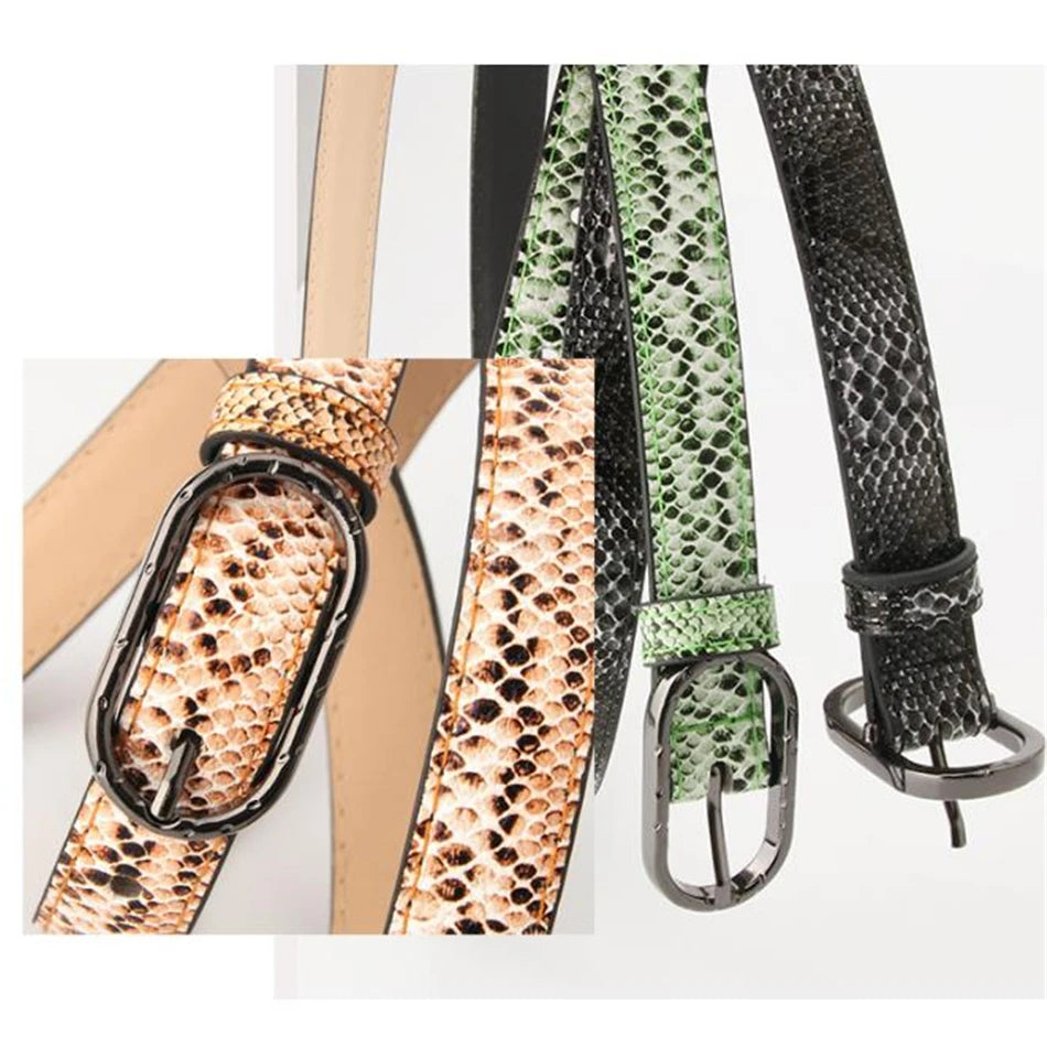 Snake Skin Thin Belt