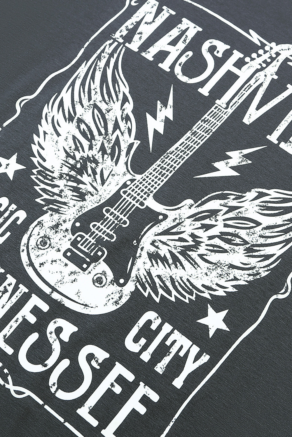 Guitar Slogan Oversized Tee